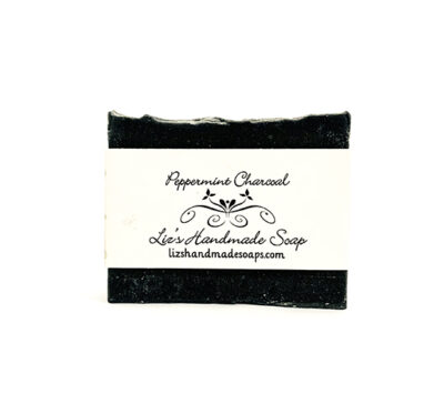 Peppermint Charcoal Soap is made from natural ingredients.