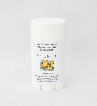 Citrus Island Deodorant made with all natural ingredients.