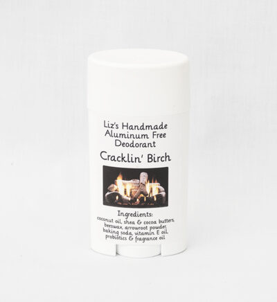 Cracklin' Birch Deodorant made with all natural ingredients.